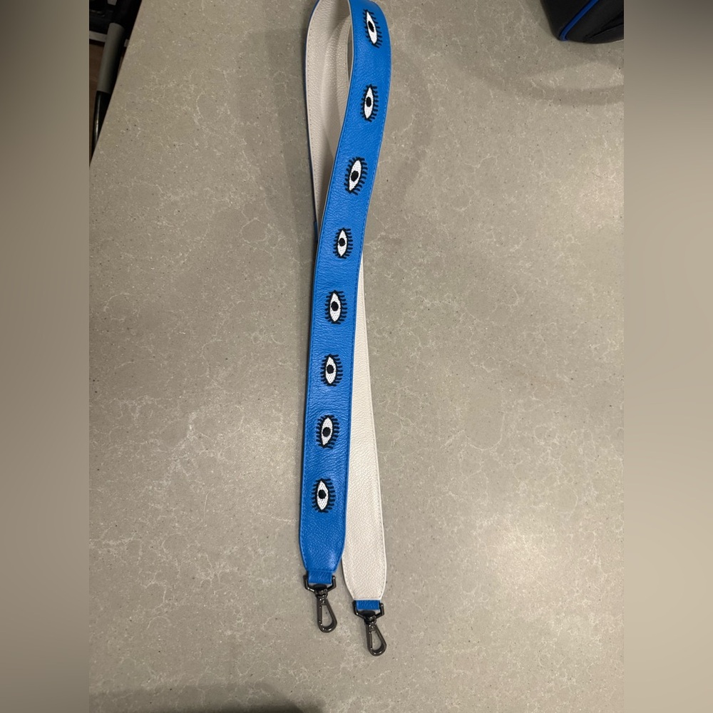 Blue and White Eye Pattern Strap